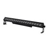 GloboStar® 51141 TRITON Επαγγελματική Μπάρα Φωτισμού Wall Washer LED 18*15W 4in1 270W 25° AC 220-240V Αδιάβροχο IP65 Πολύχρωμο RGBW DMX512 Display on Body - Μαύρο - L102 x W11 x H17cm