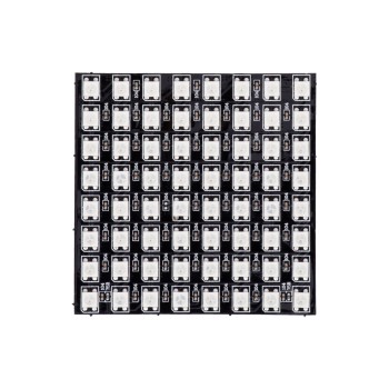 GloboStar® 90607 Digital Pixel Addressable Plate - Ψηφιακή Πλακέτα LED SMD 5050 15.3W/m 64LED/unit 64PIXEL/unit SPI/TTL Protocol IC WS2812/SK6812 1224lm/unit 120° DC 5V IP20 RGB - Μαύρο Σώμα - Μ80 x Π80 x Υ2mm - 5 Χρόνια Εγγύηση