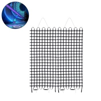 GloboStar® 90143 Digital Pixel Addressable Facade Soft Net Panel - Ψηφιακό Εύκαμπτο Δίχτυ Πάνελ Πρόσοψης Κτιρίων LED SMD 3535 300W/m2 400LED/m2 400PIXEL/m2 SPI/TTL Protocol IC UCS512B 18000lm/m2 120° DC 12V IP67 RGB - Μαύρο Σώμα - Μ100 x Π100 x Υ1.7cm