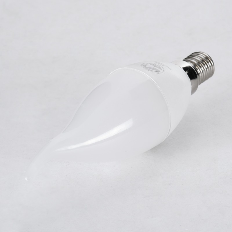 GloboStar® 60008 Λάμπα LED E14 C37T Κεράκι 6W 564lm 260° AC 220-240V IP20 Φ3.7 x Υ12.5cm Θερμό Λευκό 2700K - 3 Years Warranty