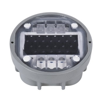 GloboStar® ROADER 60367 Professional LED Strobe Αυτόνομος Ηλιακός Χωνευτός Ανακλαστήρας Οδοστρώματος με Ενσωματωμένο Φωτοβολταϊκό Panel 2.5V 220mA & Επαναφορτιζόμενη Μπαταρία Ni-MH 1.2V 1200mAh - Αδιάβροχο IP68 - Ψυχρό Λευκό 6000K - Max Pass Load 20 Τόνοι