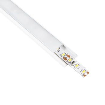 GloboStar® CURVED-PROFILE 70863-3M Προφίλ Αλουμινίου - Βάση & Ψύκτρα Ταινίας LED με Λευκό Γαλακτερό Κάλυμμα - Επιφανειακή Χρήση - Εύκαμπτο με Δυνατότητα Κυρτής Τοποθέτησης - Πατητό Κάλυμμα - Λευκό - 3 Μέτρα - Πακέτο 5 Τεμαχίων - Μ300 x Π1.8 x Υ0.5cm