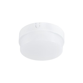 GloboStar® REVANO 61013 LED Πλαφονιέρα Οροφής Στρόγγυλη Φ12 12W 1080lm 180° AC 220-240V Αδιάβροχη IP54 Φ12 x Υ4.5cm Θερμό Λευκό 2700K - 2 Χρόνια Εγγύηση