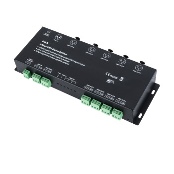 GloboStar® 73136 DMA SKYDANCE DC DMX512 Signal Splitter / Amplifier 4 Καναλιών DC 12-36V - IP20 Μ25.6 x Π9.2 x Υ3.8cm - 5 Χρόνια Εγγύηση