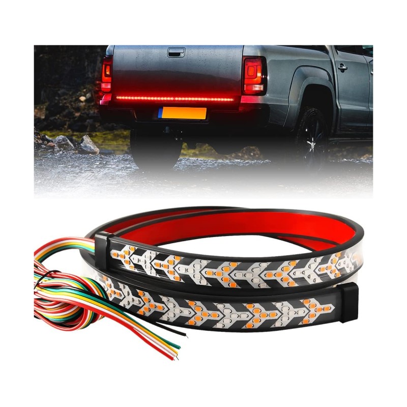 GloboStar® 81735 Car Backlit LED Strip Εύκαμπτη Ταινία 150cm Σήμανσης DRL Αυτοκινήτου 3 Προγραμμάτα Φωτισμού LED SMD 5050 12W DC 9-30V Αδιάβροχη IP65 Πορτοκαλί - Κόκκινο - 2 Χρόνια Εγγύηση