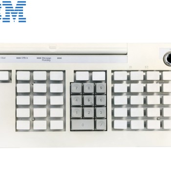 REFURBISHED POS KEYBOARD IBM M7-1 WHITE RS485  WITH MSR & CABLE RS485 GRADE A