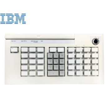 REFURBISHED POS KEYBOARD IBM M7-1 WHITE RS485  WITH MSR & CABLE RS485 GRADE A