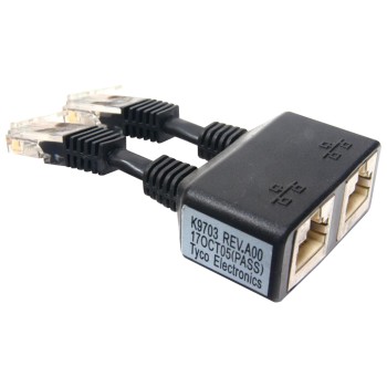 REFURBISHED ADAPTER DELL PE 1850 DUAL ETHERNET DONGLE BLACK RJ45 GRADE A