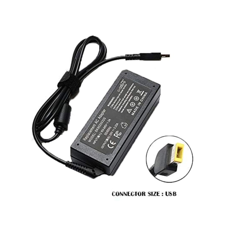 REFURBISHED AC ADAPTER REPLACEMENT IBM-LENOVO 20.0V/3.25A/65W (YELLOW SQUARE) GRADE A