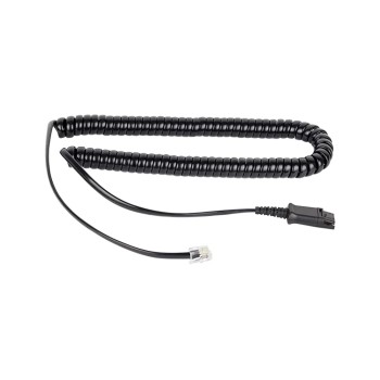 REFURBISHED CABLE TELEPHONE SPIRAL FOR HEADSET CISCO BLACK BULK GRADE A