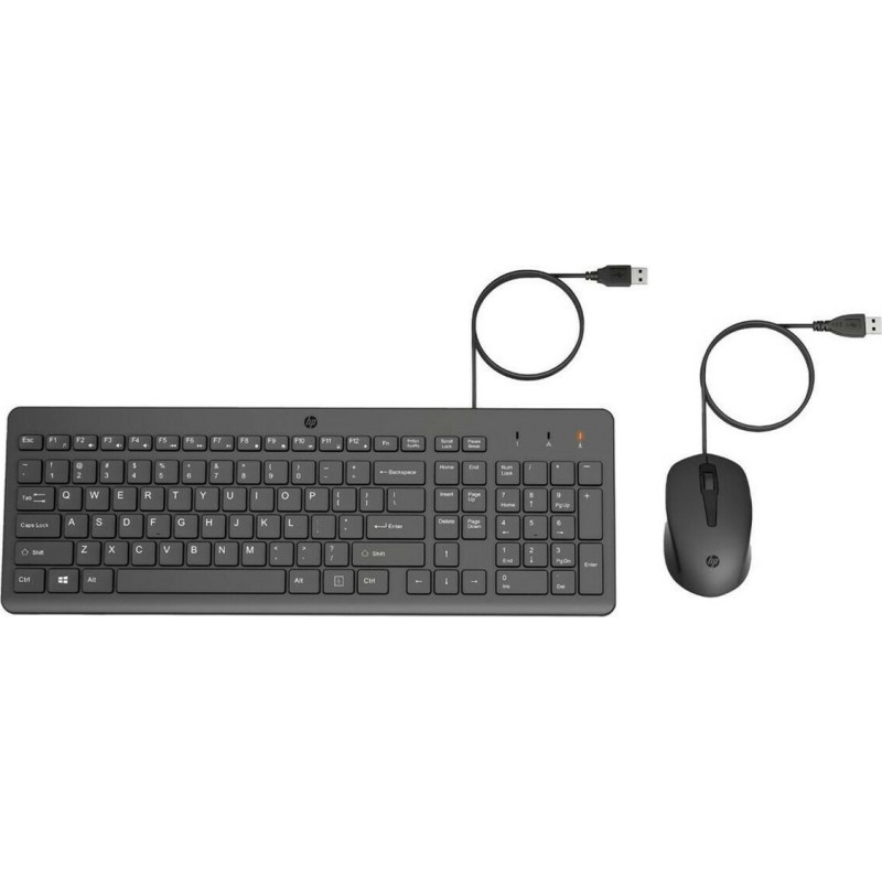 REFURBISHED KEYBOARD MOUSE WIRED COMBO HP 150 GREEK NEW GRADE A