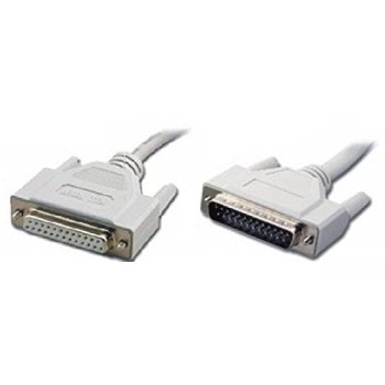 CABLE DB25 MALE TO DB25 FEMALE WHITE