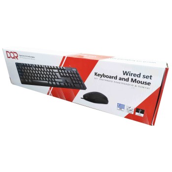 REFURBISHED KEYBOARD-MOUSE DQR WIRED USB BLACK EN-GR NEW GRADE A