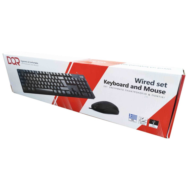 REFURBISHED KEYBOARD-MOUSE DQR WIRED USB BLACK EN-GR NEW GRADE A