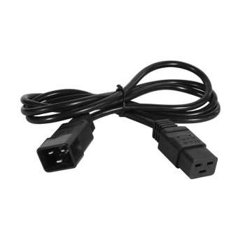 REFURBISHED CABLE POWER CORD MALE-FEMALE C19 TO C20 0,5M BLACK GRADE A