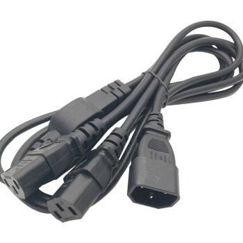 REFURBISHED CABLE POWER CORD Y 1MALE-2FEMALE FOR UPS-PC 1,5M BLACK GRADE A