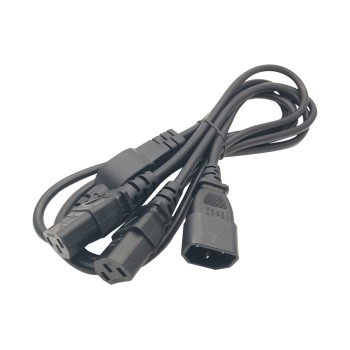 REFURBISHED CABLE POWER CORD Y 1MALE-2FEMALE FOR UPS-PC 1,5M BLACK GRADE A